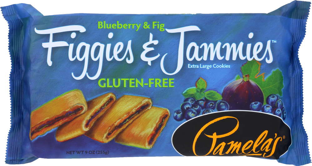 PAMELA’S: Gluten-Free Figgies & Jammies Extra Large Cookies Blueberry & Fig, 9 oz - 0093709801023