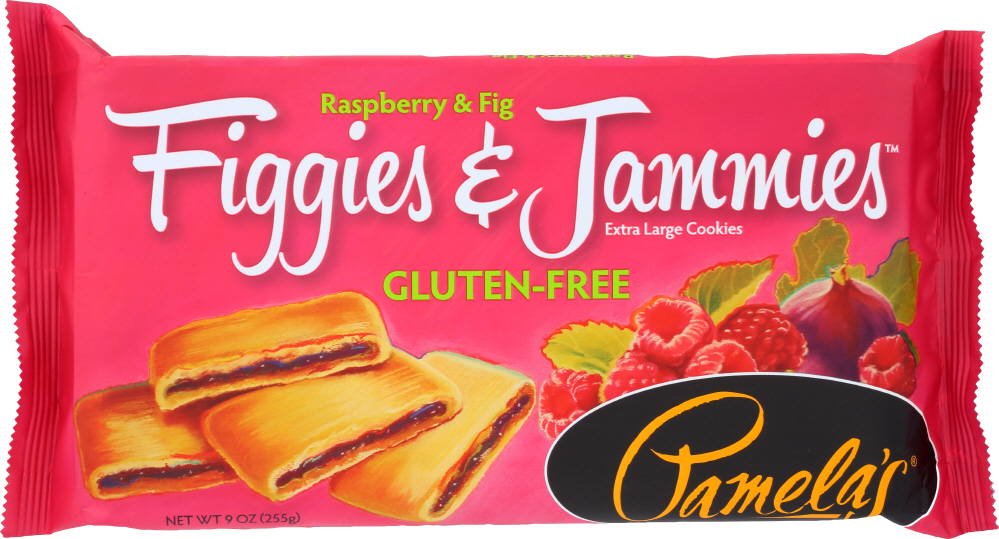 PAMELA’S: Gluten Free Figgies & Jammies Raspberry And Fig Extra Large Cookies, 9 oz - 0093709801030