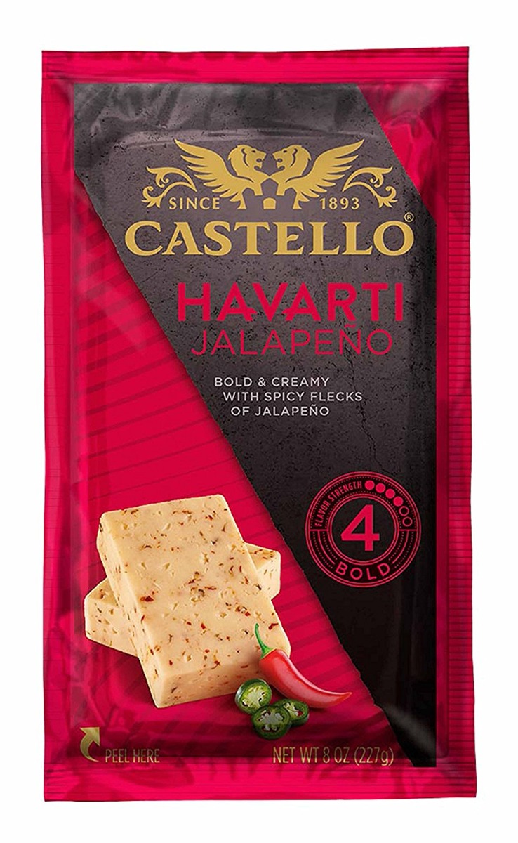 CASTELLO: Havarti Jalapeno Cheese, 8 oz - 0093936680033