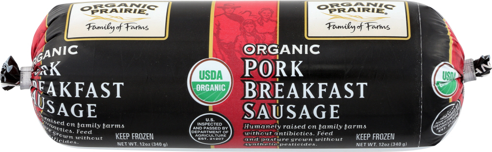 ORGANIC PRAIRIE: Organic Pork Breakfast Sausage, 12 oz - 0093966001198