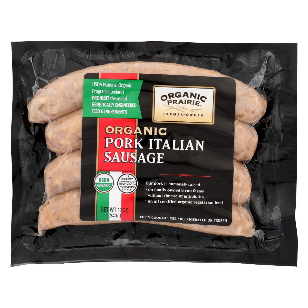 Organic Prairie, Organic Pork Italian Sausage - casera