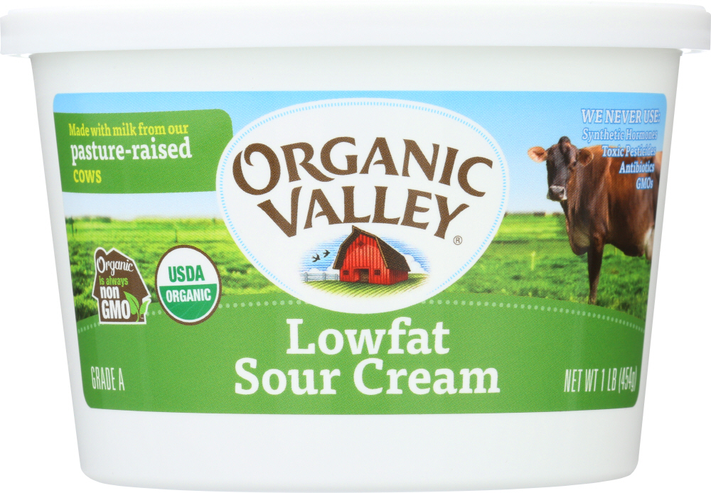 ORGANIC VALLEY: Lowfat Sour Cream, 16 oz - 0093966002065
