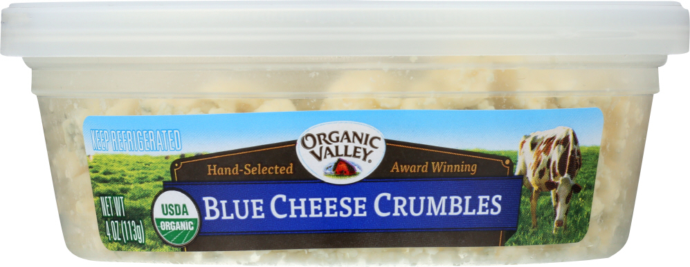 ORGANIC VALLEY: Blue Cheese Crumbles, 4 oz - 0093966002119