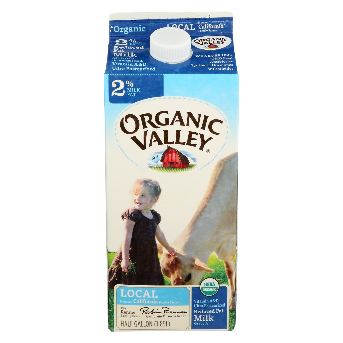 ORGANIC VALLEY: 2% Milk Fat, 64 oz - 0093966004403