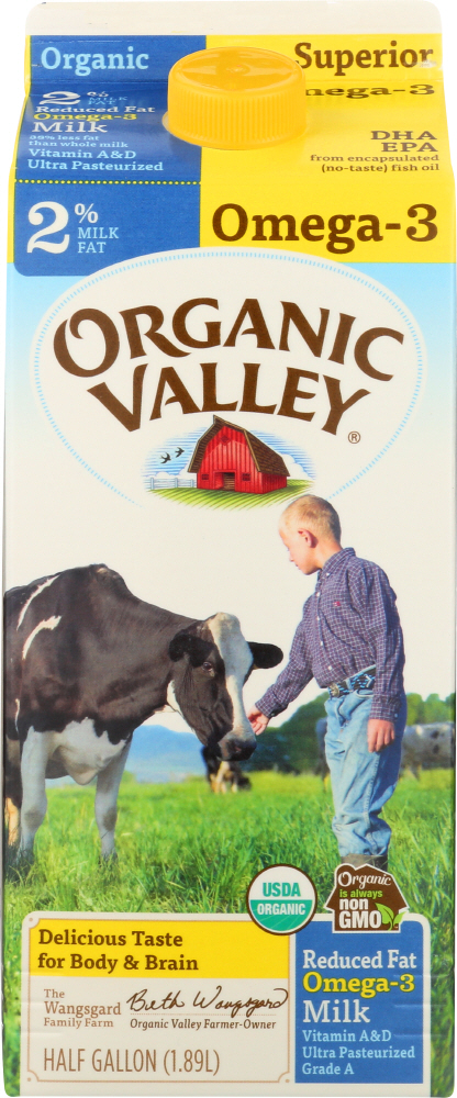 Organic 2% Reduced Fat Omega-3 Milk - organic