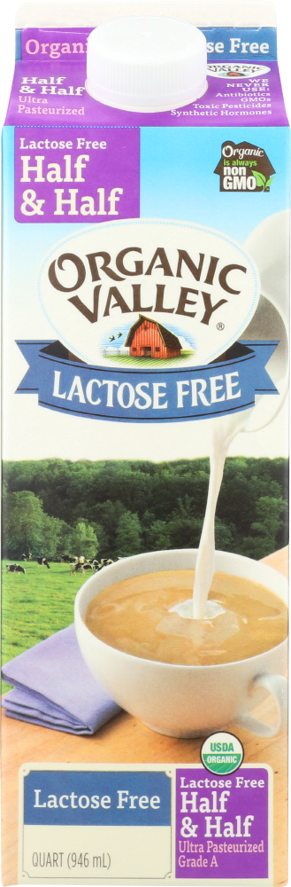 ORGANIC VALLEY: Organic Lactose Free Half & Half, 32 oz - 0093966005127