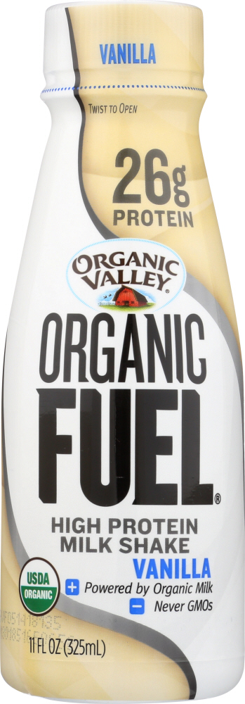 Organic Valley, Organic Fuel, High Protein Milk Shake, Vanilla - 093966005318