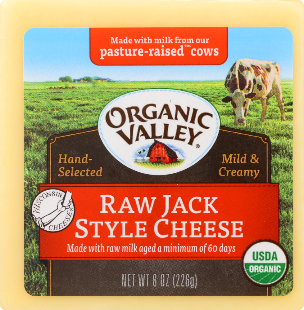 Organic Valley, Raw Jack Style Cheese - 093966113303