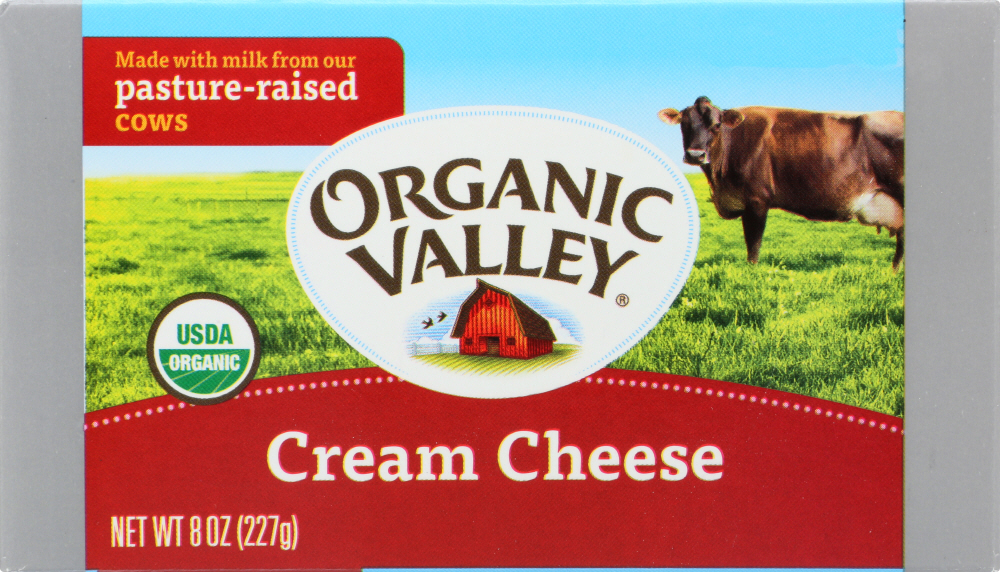 ORGANIC VALLEY: Organic Pasteurized Cream Cheese Bar, 8 oz - 0093966211016
