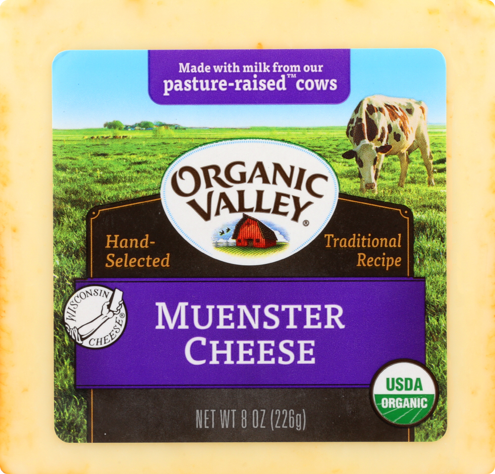 ORGANIC VALLEY: Muenster Cheese, 8 oz - 0093966213508