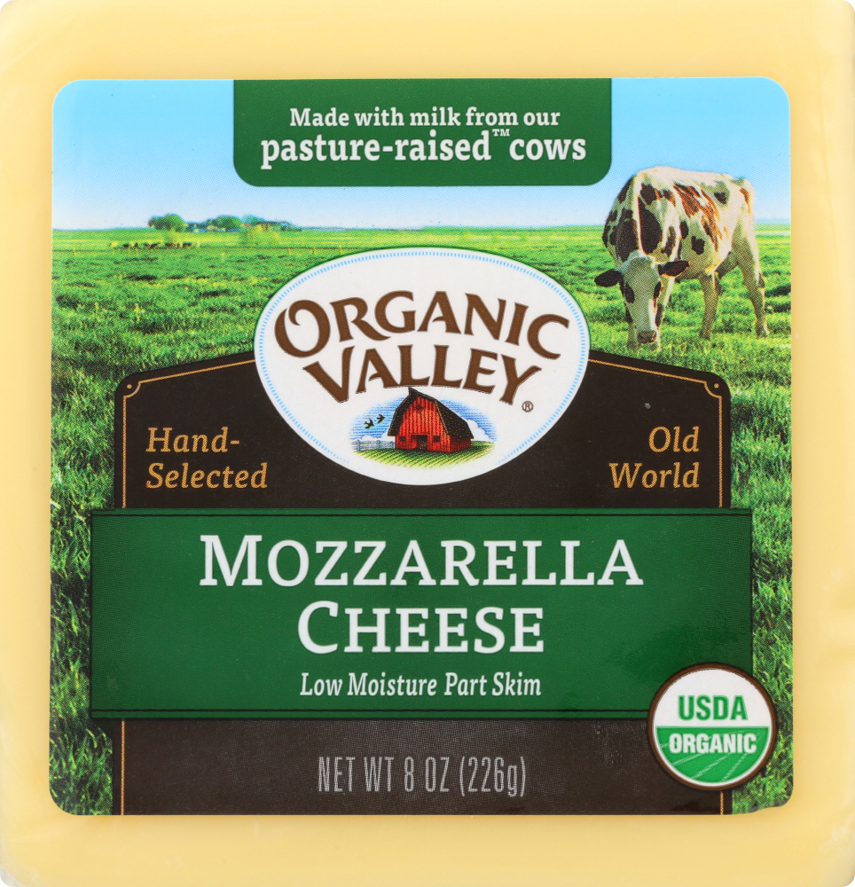 ORGANIC VALLEY: Organic Mozzarella Cheese, 8 oz - 0093966253702