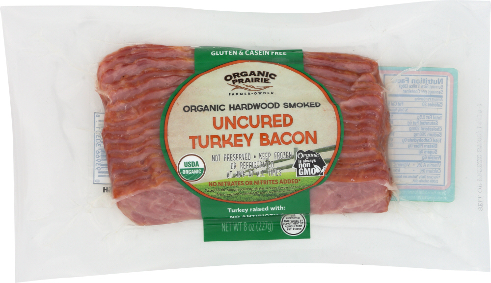 Organic Hardwood Smoked Uncured Turkey Bacon - 093966303018