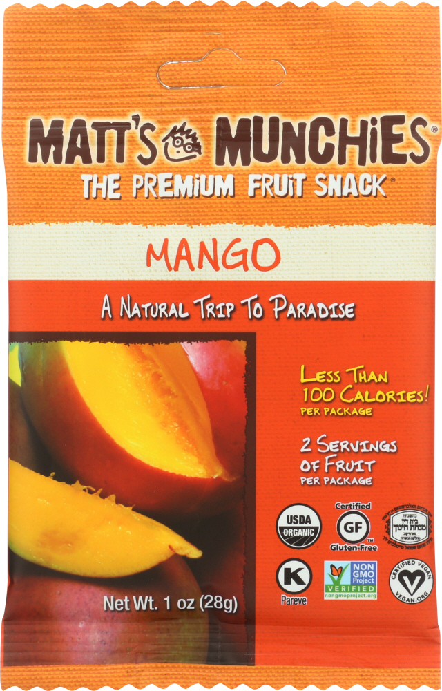 Matt'S Munchies, The Premium Fruit Snack, Mango - 094922961204