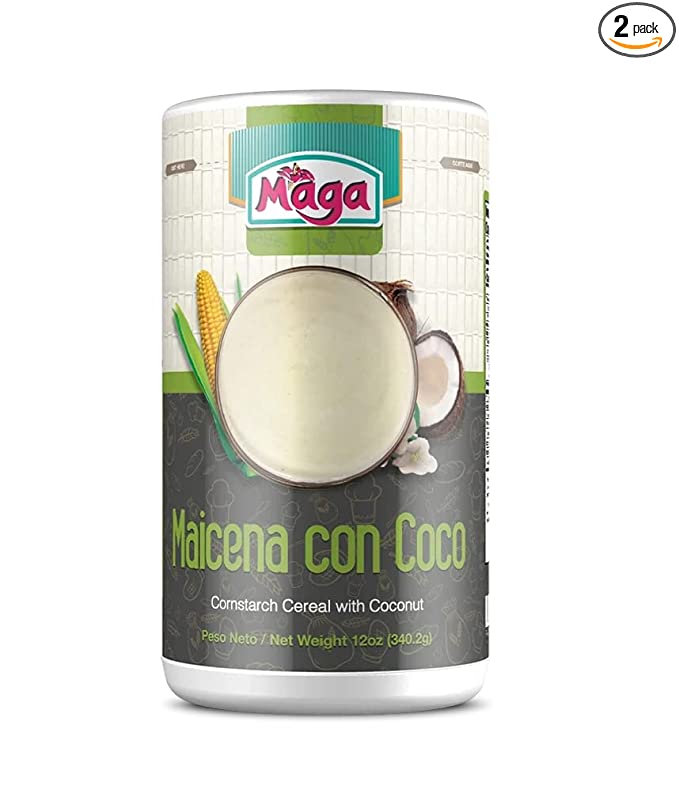 MAICENA con COCO (Cornstarch Cereal with Coconut) by Maga Foods Puerto Rico - 12 oz (Count of 2) - 094976621239