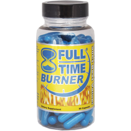 Full-Time Fat Burners - Best Natural Fat Burner Pills That Work Fast Silver label - 90 Capsules - 095225797996