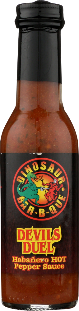 DINOSAUR: Devils Duel Habanero Hot Pepper Sauce, 5 oz - 0095815002523