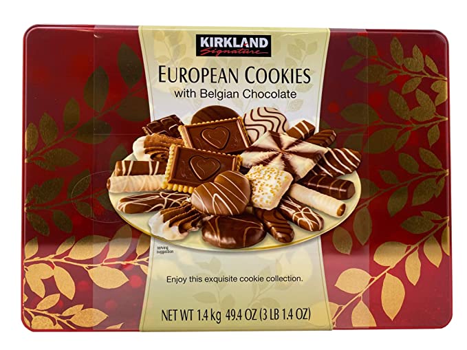  European Cookies Kirkland Signature with Belgian, Chocolate, 49.4 Oz - 885400547511