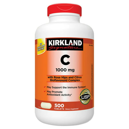 Kirkland Signature Vitamin C 1000 mg. 500 Tablets - 096619982684