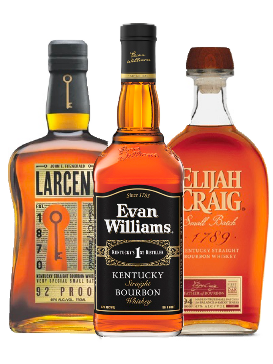 Heaven Hill Distillery Bourbon Whiskey Combo (Evan Williams, Elijah Cr - 096749021345