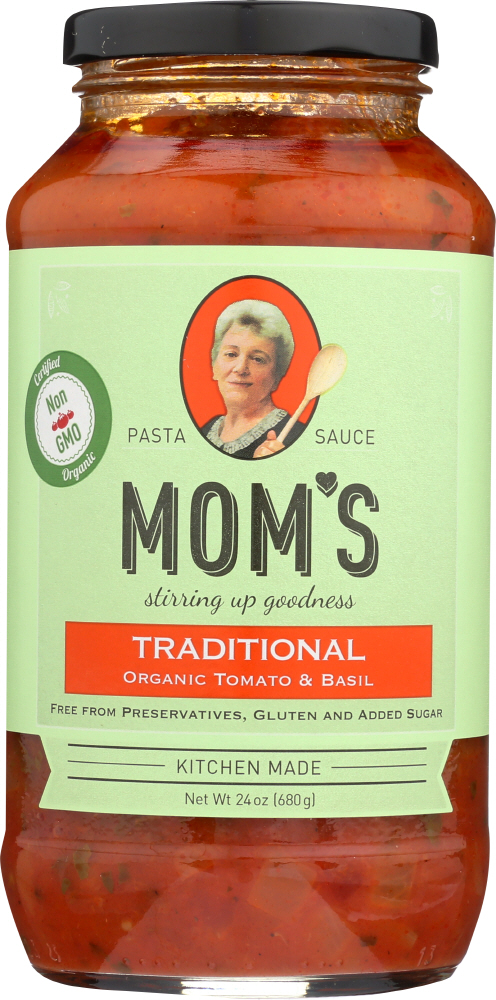 MOMS: Spaghetti Sauce Traditional Tomato & Basil, 24 oz - 0096906008264