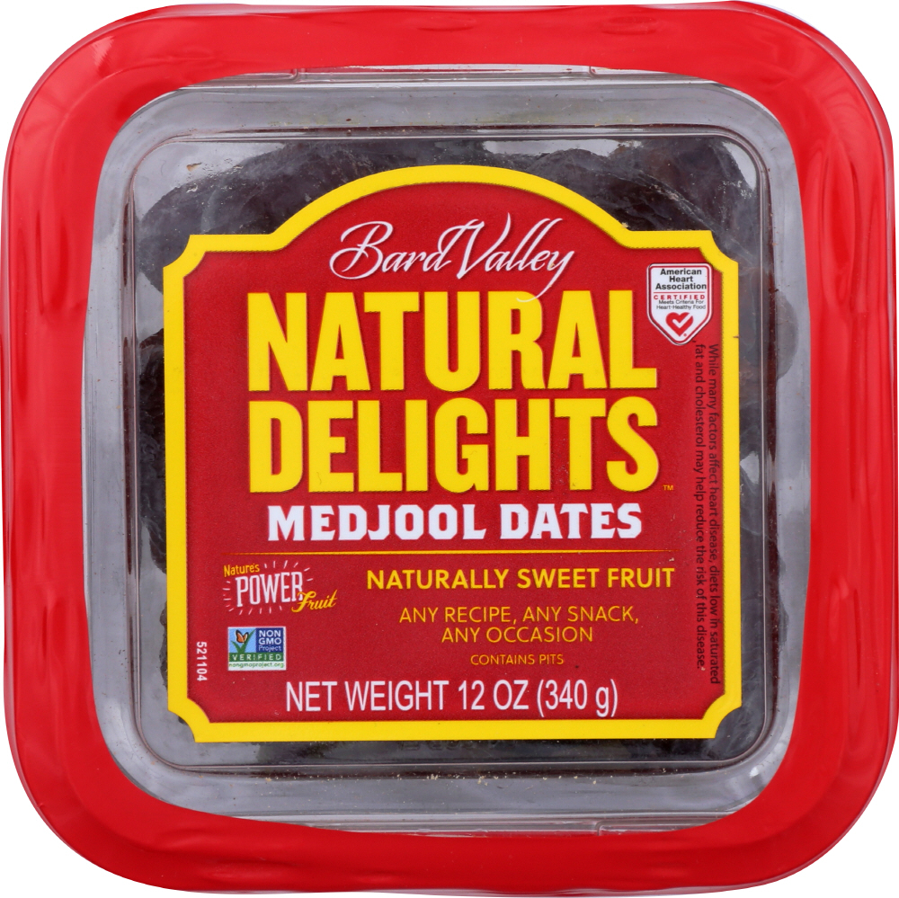 BARD VALLEY: Natural Delights Medjool Dates, 12 oz - 0097923543233