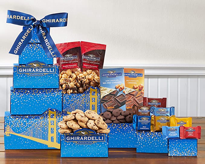  Wine Country Gift Baskets Chocolate Gift- Deluxe Ghirardelli Chocolate Gift Tower Shipped With Ice To Keep Cool by  - 098009616995