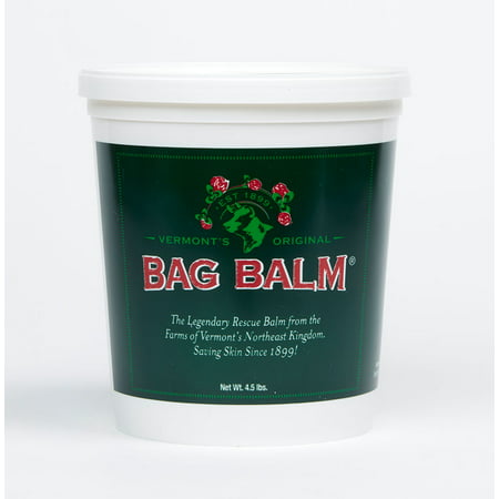 Vermont s Original Bag Balm Skin Moisturizer Moisturizing Ointment for Animals Pets Livestock Dry Skin that can Crack Split or Chafe on Paws Hooves Udders Jumbo Pail - 098193000143