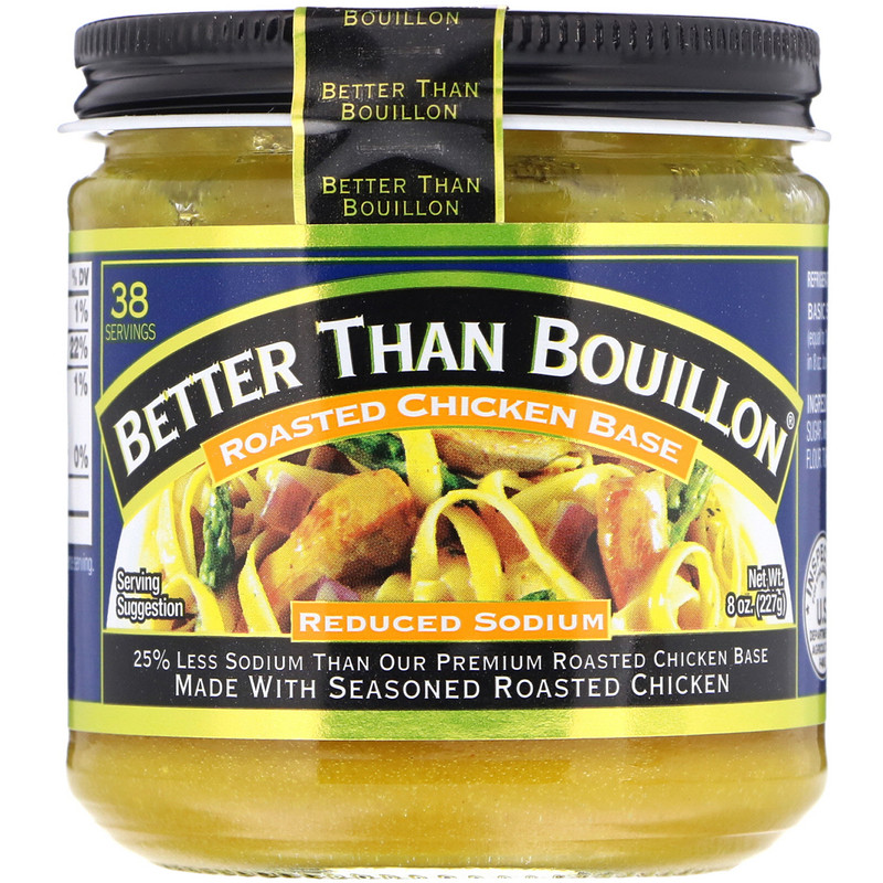 BETTER THAN BOUILLON: Reduced Sodium Roasted Chicken Base, 8 oz - 0098308227717