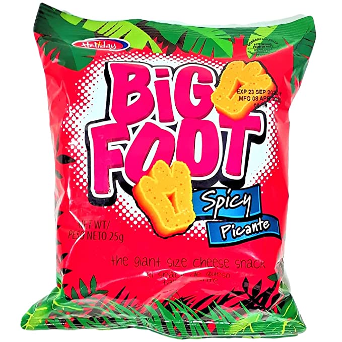  Holiday Big Foot, The Giant Cheese Snack, Spicy, 10.5 Oz, Pack of 12  - 098493291777