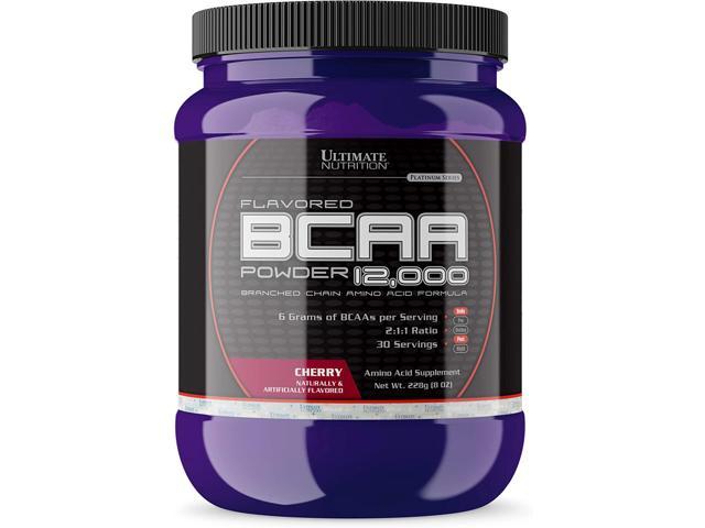 Ultimate Nutrition Flavored BCAA Powder - Caffeine Free with 3g Leucine 1.5g Valine 1.5g Isoleucine - Post Workout Amino Acid Supplement, Cherry. - 099071014412