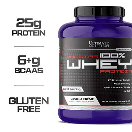 Ultimate Nutrition PROSTAR 100% Whey Protein Powder 80 Servings 5.28 lbs - Vanilla Cream - 099071961488