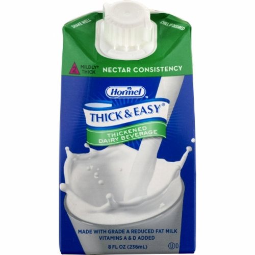 Thick & Easy Thickened Beverage 8 oz. Carton, Dairy, Ready to Use Nectar, Case of 27 - 099429247394