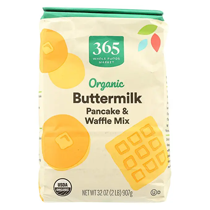  365 by Whole Foods Market, Mix Pancake Waffle Buttermilk Organic, 32 Ounce  - 099482424510