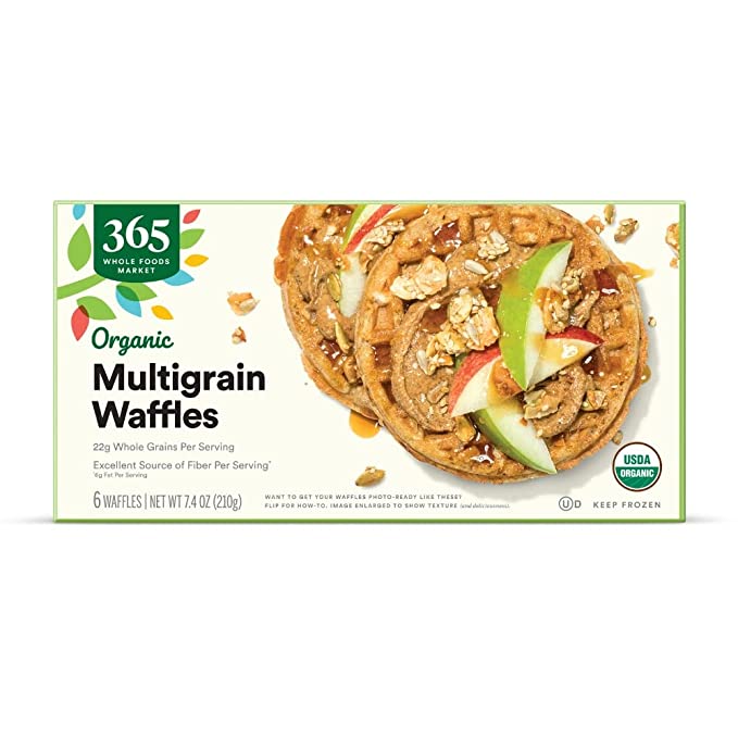 365 by Whole Foods Market, Waffles Multigrain Organic, 7.4 Ounce - 099482442828