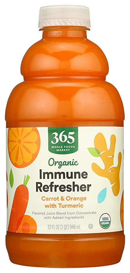 Whole Foods Market, Organic Immune Refresher Juice Blend, Carrot & Orange With Turmeric - 099482462062