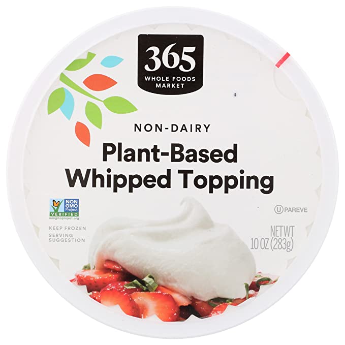  365 by Whole Foods Market, Whipped Topping Plant Based Non Dairy, 10 Ounce  - 099482482275