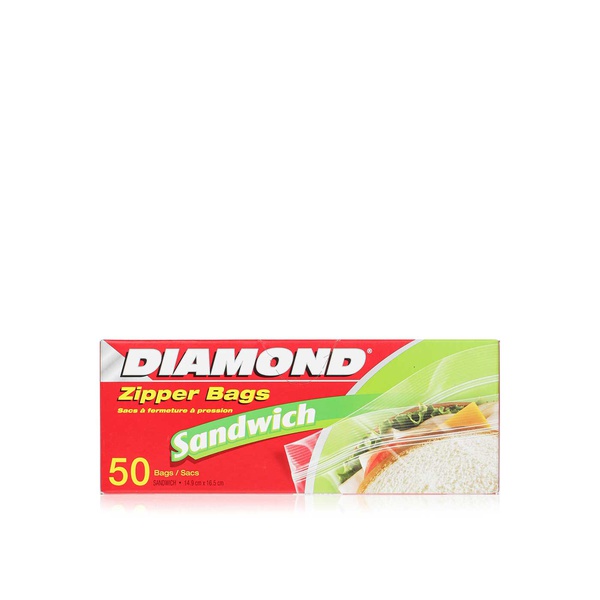 Diamond zipper sandwich bags x50 - Waitrose UAE & Partners - 10900035163