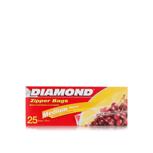 Diamond storage bag zipper medium 25s - Waitrose UAE & Partners - 10900035187