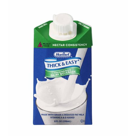 Thick & Easy Dairy Thickened Beverage 8 oz. Carton Milk Flavor Ready to Use Nectar Consistency, 24739 - Case of 27 - 125113316982