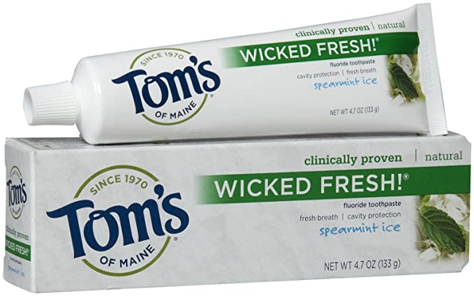  Tom's of Maine, Wicked Fresh! Anticavity Toothpaste, Spearmint Ice - 4.7 Ounce  - 077326830840