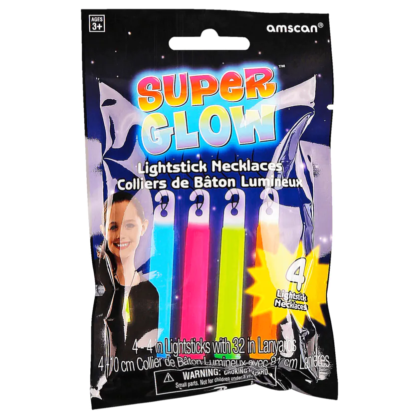 Super Glow Knicklicht-Kette sortiert 4 Stück - 13051564179