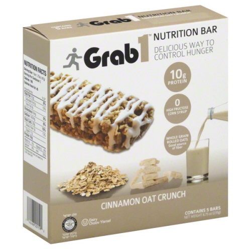 GRAB 1: Cinnamon Oat Crunch Bar 5ct, 47 gm - 0142486201592