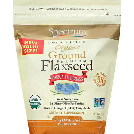 Spectrum Essentials Organic Ground Flaxseed, 24 Ounce (Pack of 1) - 165143822626