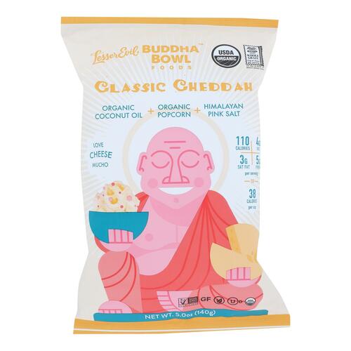 Lesserevil, Buddha Bowl Foods, Flavored Popcorn, Classic Cheddah - 180999001476