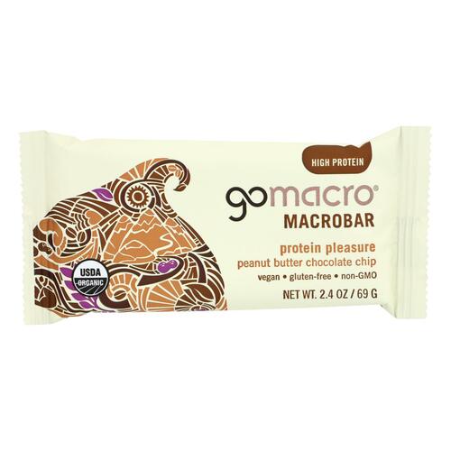 GOMACRO: MacroBar Protein Pleasure Peanut Butter Chocolate Chip, 2.5 oz - 0181945000062