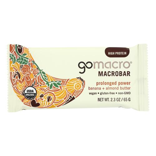  GoMacro MacroBar Organic Vegan Protein Bars Banana + Almond Butter 1.9 Ounce Bars (Pack of 12)  - 181945000154