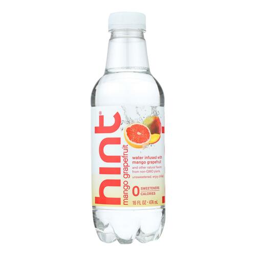 Hint Grapefruit Water - Mango Grapefruit - Case Of 12 - 16 Fl Oz. - tillamook