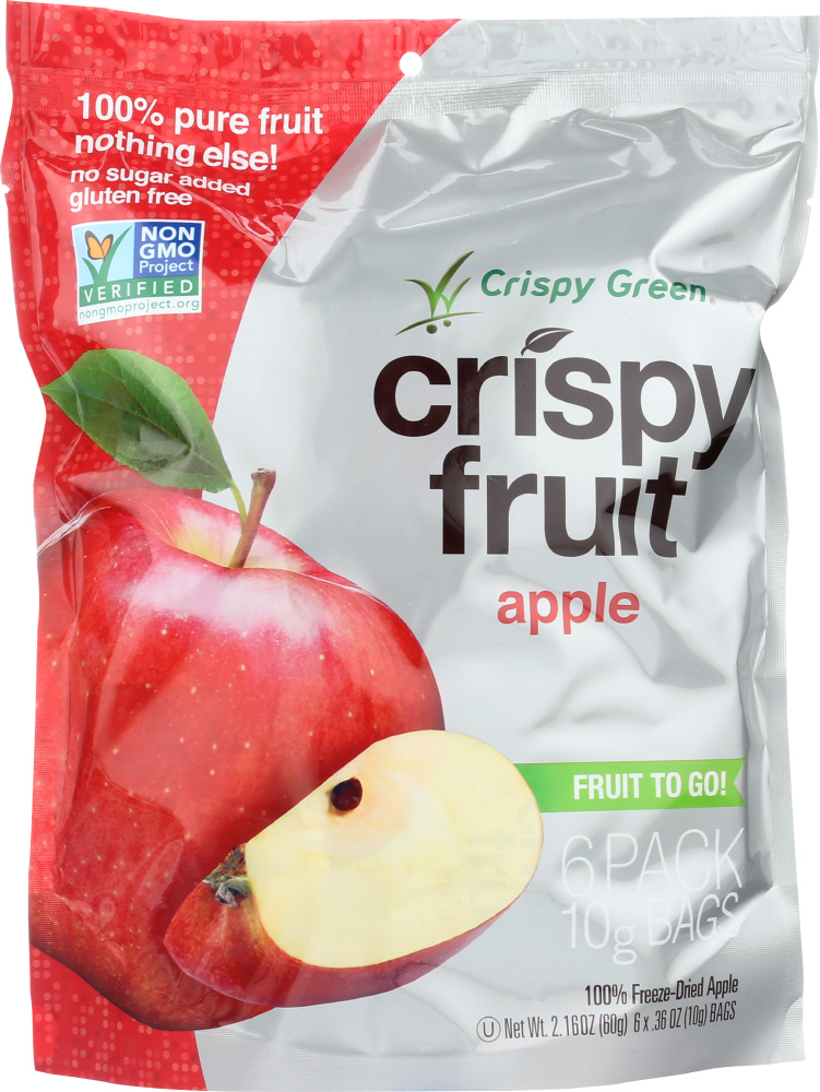 CRISPY GREEN: Crispy 6 Pack Apple, 2.16 oz - 0185255000064