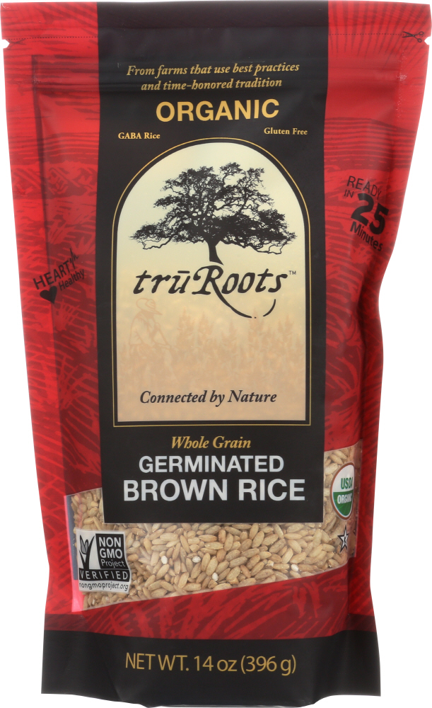 Truroots Organic Germinated Brown Rice - Whole Grain - Case Of 6 - 14 Oz. - 185814000238