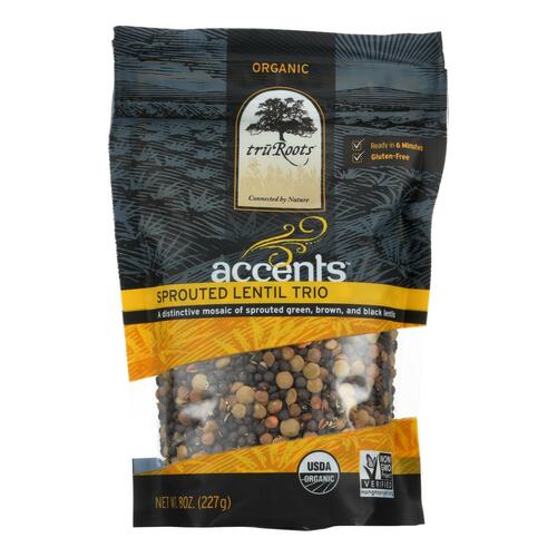 TRUROOTS: Organic Accents Sprouted Lentil Trio, 8 oz - 0185814000627